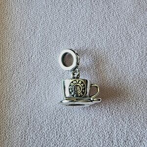 NEW Friends TV show Central Perk coffee mug silver charm for Pandora bracelet